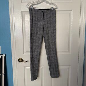 Violets & Roses Grey Plaid Slim Fit Pant